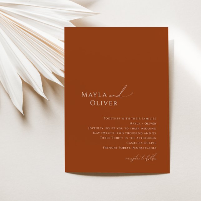 Whimsical Desert | Terracotta Wedding Invitation (Creator Uploaded)