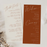 Whimsical Desert | Terracotta Wedding Program<br><div class="desc">This whimsical desert | terracotta wedding program is perfect for your simple rustic western beige and terracotta earth tones wedding. The neutral earthy boho color palette is vintage southwestern with a modern retro feel. The script is a delicate minimalist handwritten calligraphy that is quite elegant and romantic. The product is...</div>