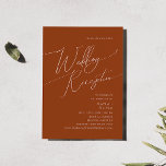 Whimsical Desert | Terracotta Wedding Reception Invitation<br><div class="desc">This whimsical desert | terracotta wedding reception invitation is perfect for your simple rustic western beige and terracotta earth tones reception. The neutral earthy boho color palette is vintage southwestern with a modern retro feel. The script is a delicate minimalist handwritten calligraphy that is quite elegant and romantic. The product...</div>