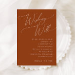 Whimsical Desert | Terracotta Wedding Wishing Well Enclosure Card<br><div class="desc">This whimsical desert | terracotta wedding wishing well enclosure card is perfect for your simple rustic western beige and terracotta earth tones wedding. The neutral earthy boho color palette is vintage southwestern with a modern retro feel. The script is a delicate minimalist handwritten calligraphy that is quite elegant and romantic....</div>