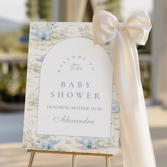 Whimsical Dinosaur Baby Shower Foam Board (Creator Uploaded)