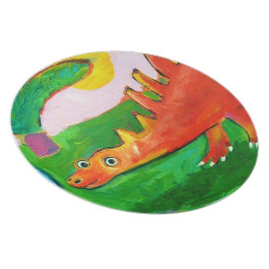 Whimsical Dinosaur plate (Right Side)