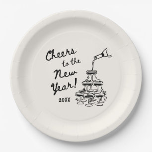 Whimsical Disco Ball New Year's Eve Party Paper Plates