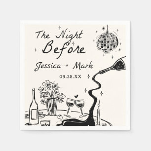 Whimsical Disco The Night Before Wedding Napkins