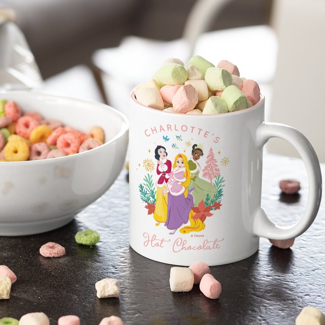 Whimsical Disney Princess Hot Chocolate Two-Tone Coffee Mug (Creator Uploaded)