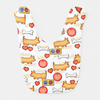 Whimsical Dog Baby Baby Bib