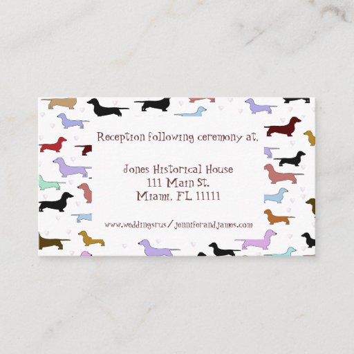 Customizable Whimsical Dog Wedding enclosure cards Business Card Template