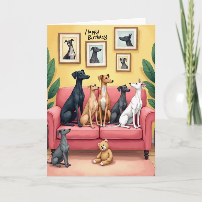 Whimsical Doggy Birthday Card (Front)