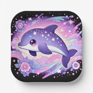 Whimsical Dolphin Baby Shower Paper Plates