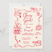 Whimsical doodle Graduation Party