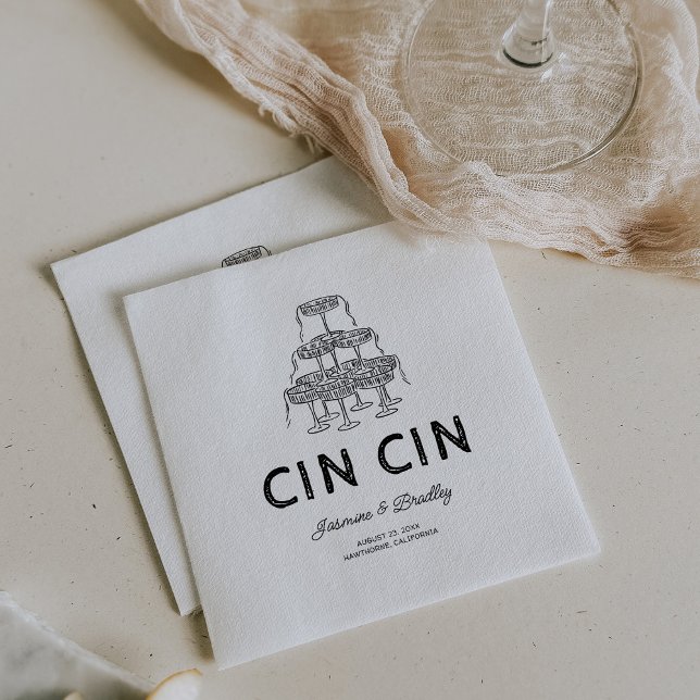 Whimsical Doodle Wedding Napkins (Creator Uploaded)