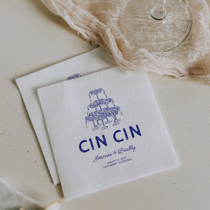 Whimsical Doodle Wedding Napkins