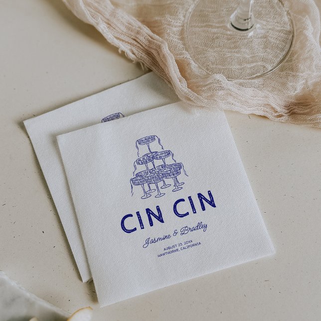 Whimsical Doodle Wedding Napkins (Creator Uploaded)