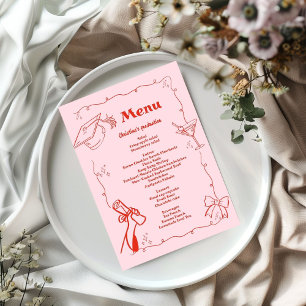 Whimsical Doodles style Hand Drawn Graduation Menu