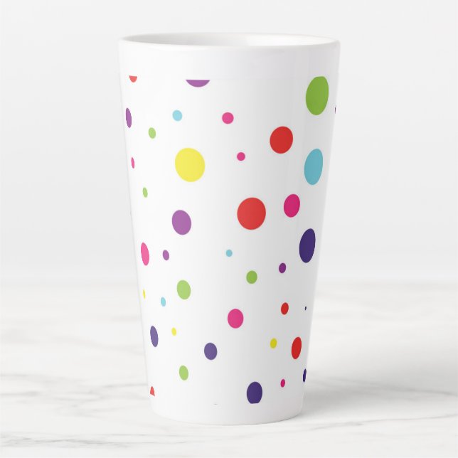 Whimsical Dots Latte Mug (Front)