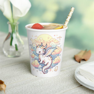 Whimsical Dragon Baby Shower Paper Cups