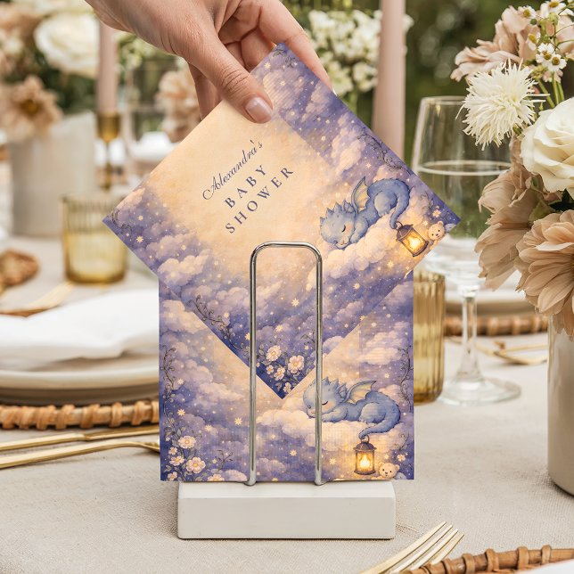 Whimsical Dragon Fantasy Baby Shower Napkins (Creator Uploaded)