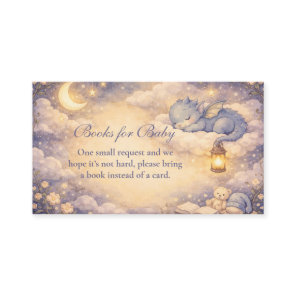 Whimsical Dragon Fantasy Books for Baby Enclosure Card