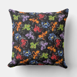 Whimsical Dragon Lovers Pattern Throw Pillow