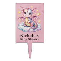 Whimsical Dragon On A Cloud Baby Shower 