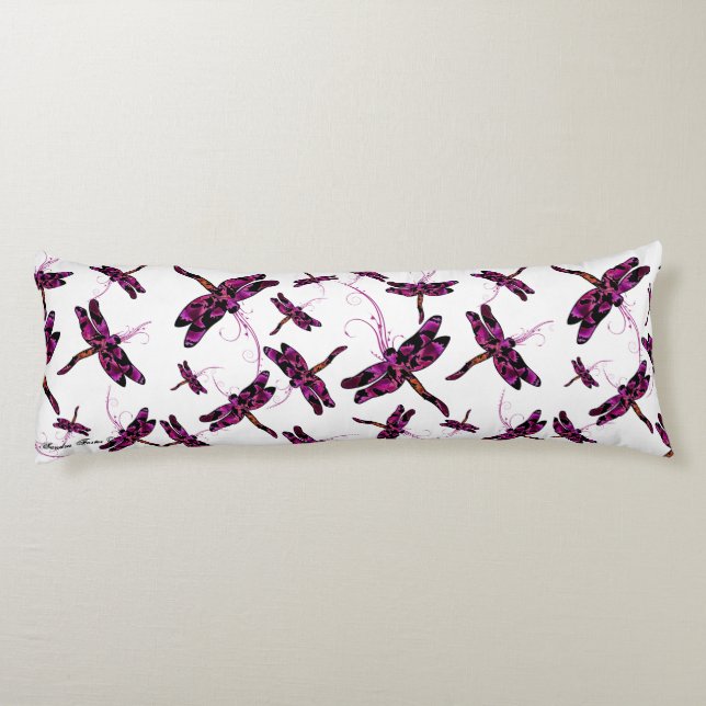Whimsical Dragonflies Body Pillow (Back)