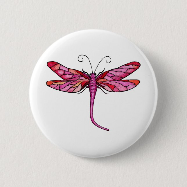Whimsical Dragonflies Button (Front)