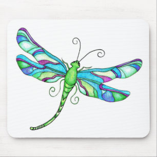 Whimsical Dragonflies Mouse Pad