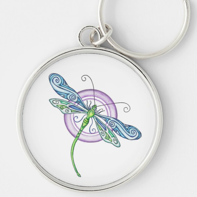 Whimsical Dragonfly Keychain (Front)