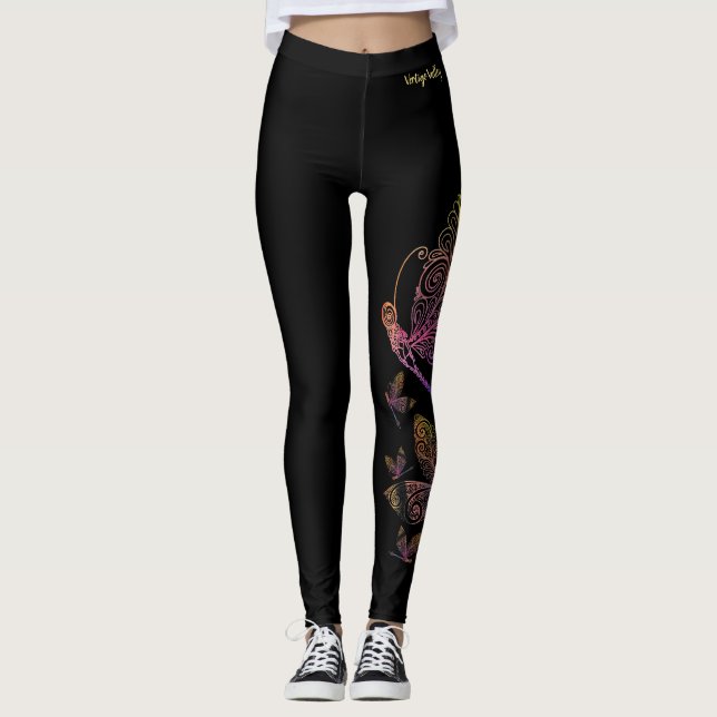 Whimsical Dragonfly Leggings (Front)