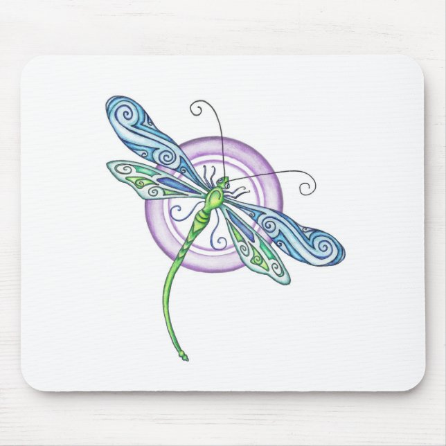 Whimsical Dragonfly Mouse Pad (Front)