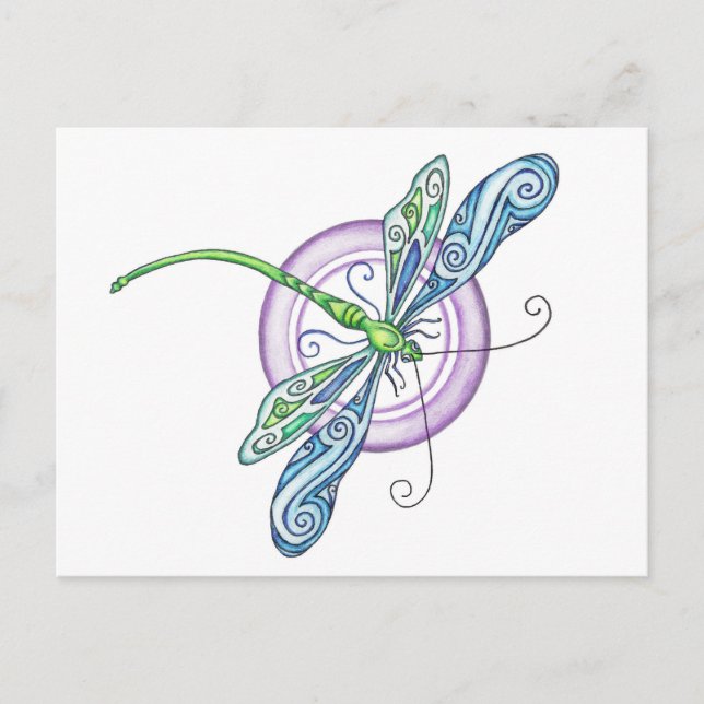 Whimsical Dragonfly Postcard (Front)