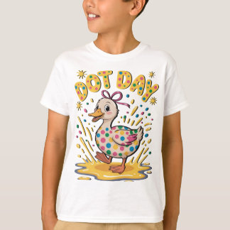 Whimsical Duck Dot Day Kids T-Shirt – Playful Polk