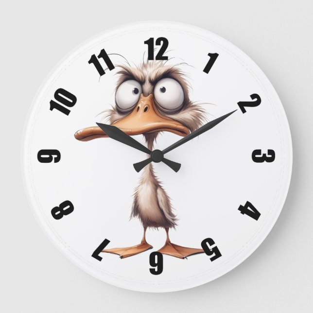 Whimsical duck large clock (Front)