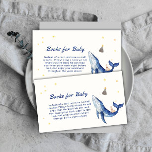Whimsical Duck Stars Whale Books For Baby Shower Enclosure Card