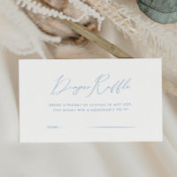 Whimsical Dusty Blue Baby Shower Diaper Raffle