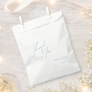 Whimsical Dusty Blue Baby Shower Thank You Favor Bag
