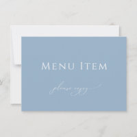 Whimsical Dusty Blue Menu Item Card