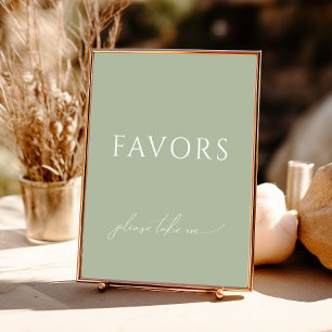 Whimsical Dusty Rose Baby Shower Favors Sign