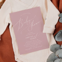 Whimsical Dusty Rose Couples Baby Shower