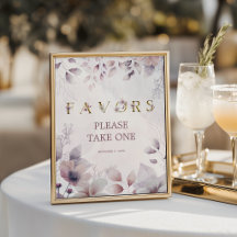 Whimsical Dusty Rose Favors Please Take One