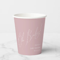 Whimsical Dusty Rose Oh Baby Shower