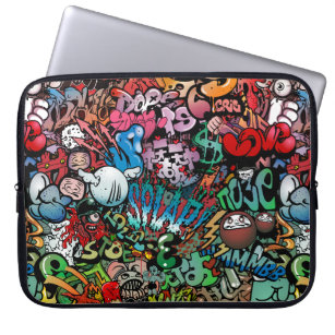 graffiti laptop bag