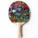 Whimsical dynamic street art Graffiti art pattern Ping-Pong Paddle Whimsical dynamic street art Graffiti art pattern Ping-Pong Paddle