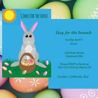 Whimsical Easter Brunch Invitation