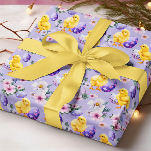 Whimsical Easter Chicks Wrapping Paper