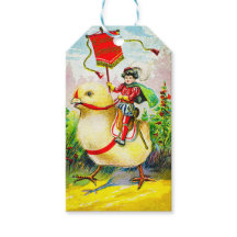 Whimsical Easter Greetings: Rider on Giant Chick