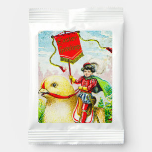 Whimsical Easter Greetings: Rider on Giant Chick Lemonade Drink Mix
