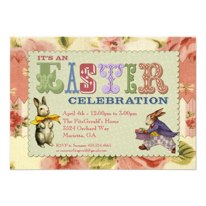 Whimsical Easter Party Invitation