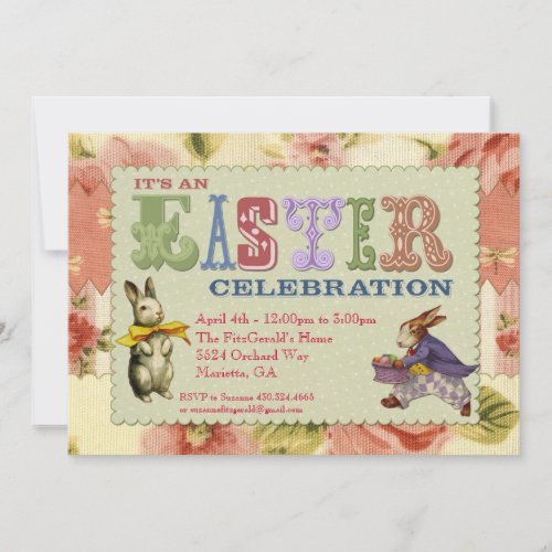 Whimsical Easter Party Invitation