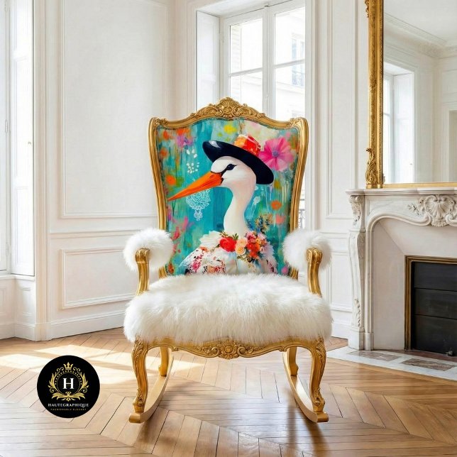 Whimsical Easter Spring Stork Decoupage Tissue Paper (Creator Uploaded)